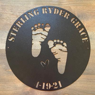 Baby Footprint Monogram