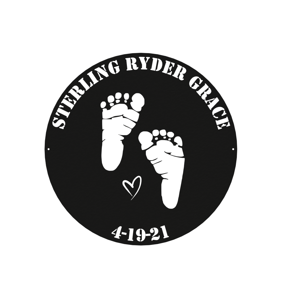 Baby Footprint Monogram