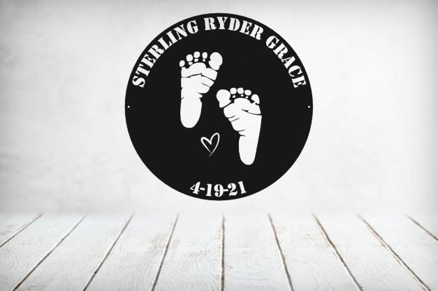 Baby Footprint Monogram