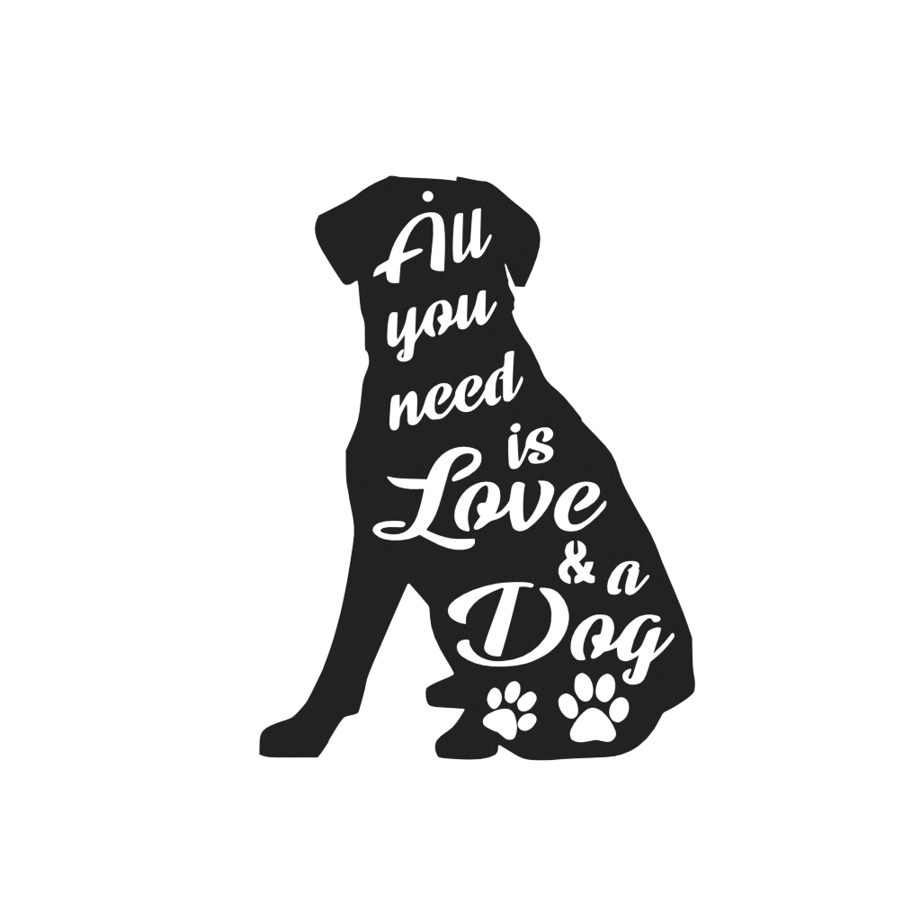 Love & Dog Silhouette