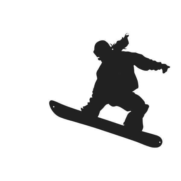 Female Snowboarder Monogram