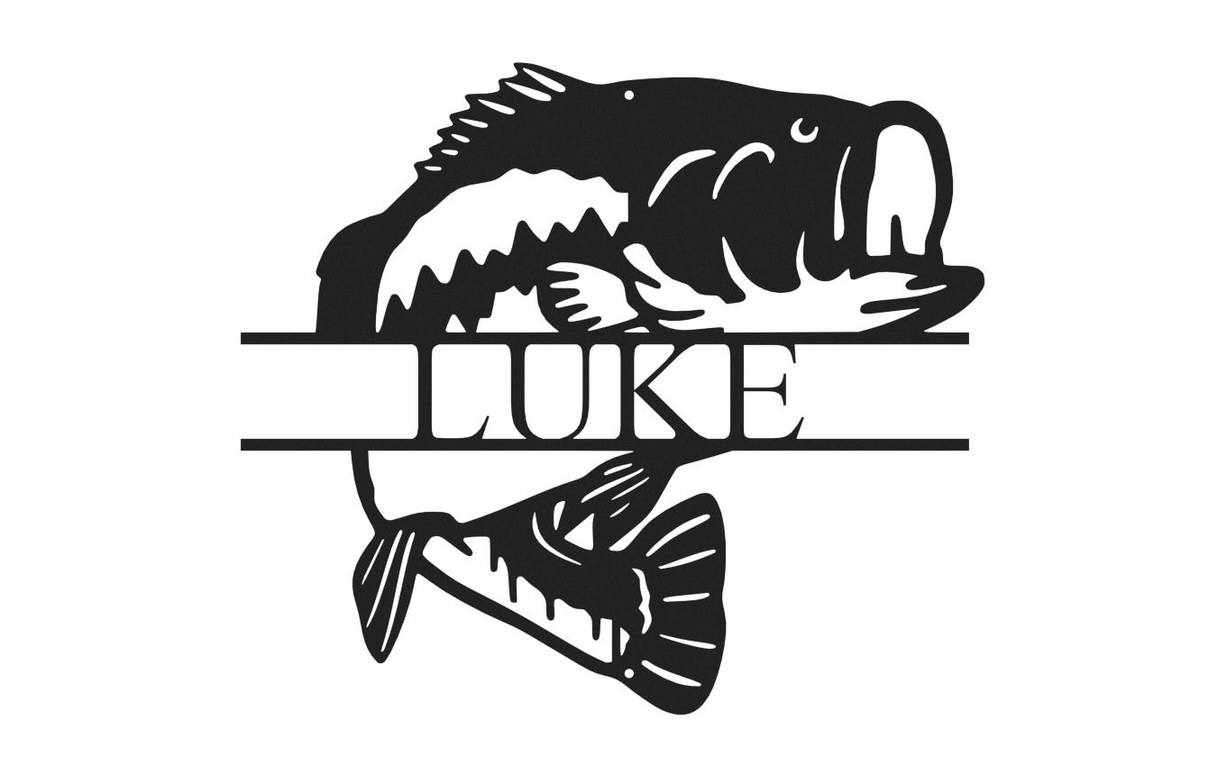 Bass Fish Monogram