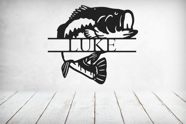 Bass Fish Monogram