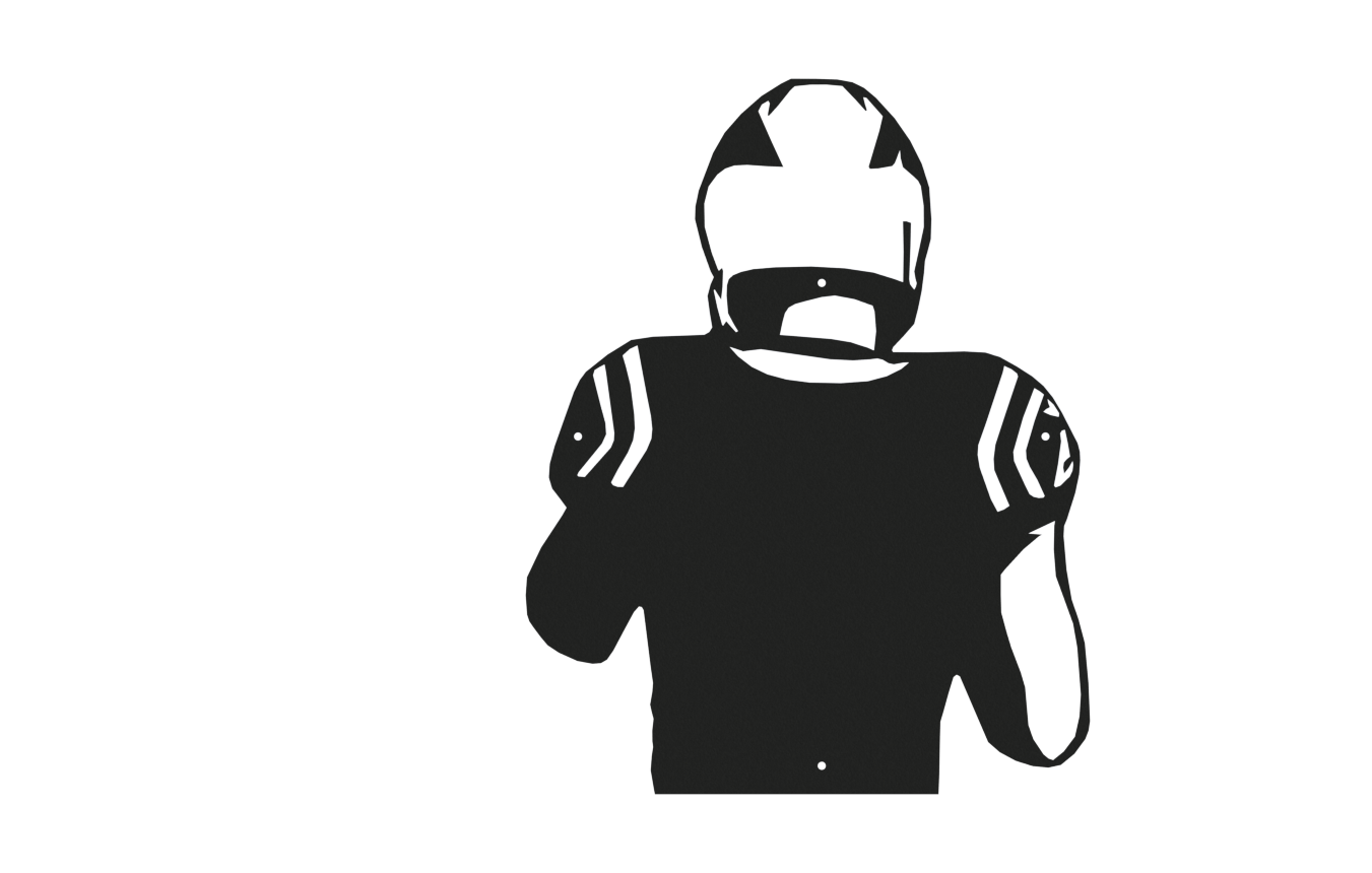 Football Player Monogram