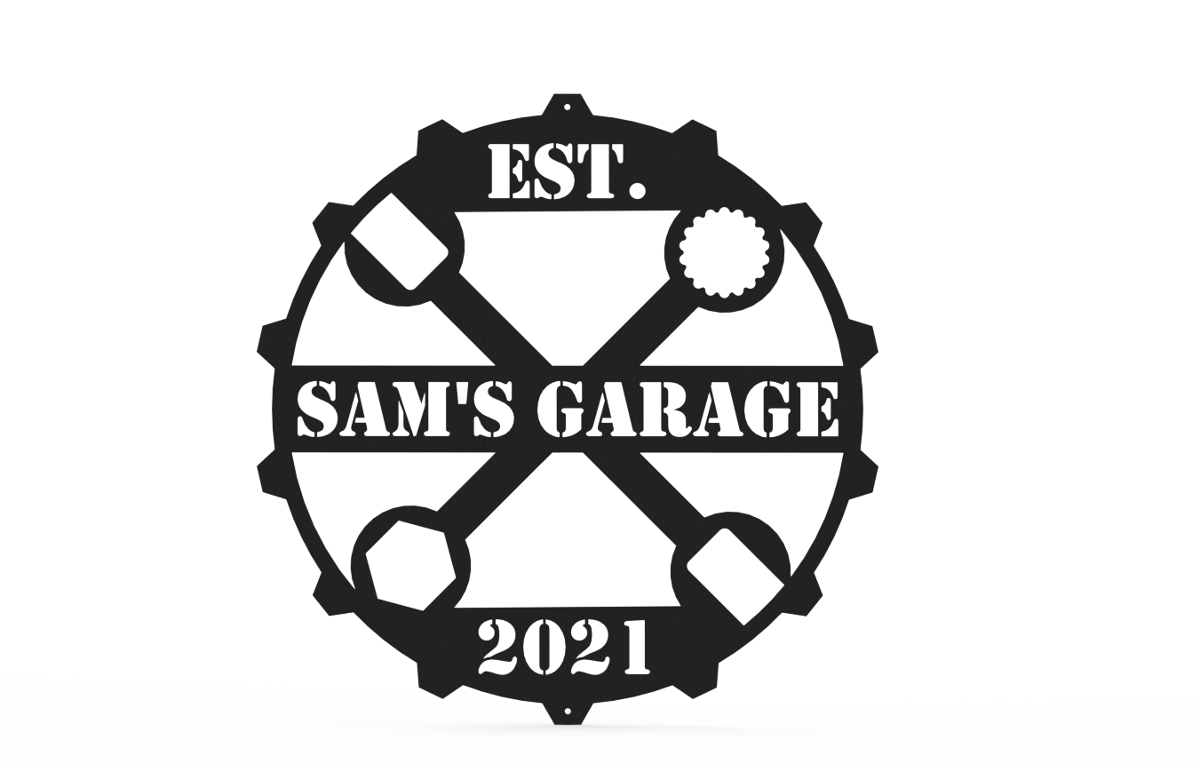 Garage Gear Wrench Monogram
