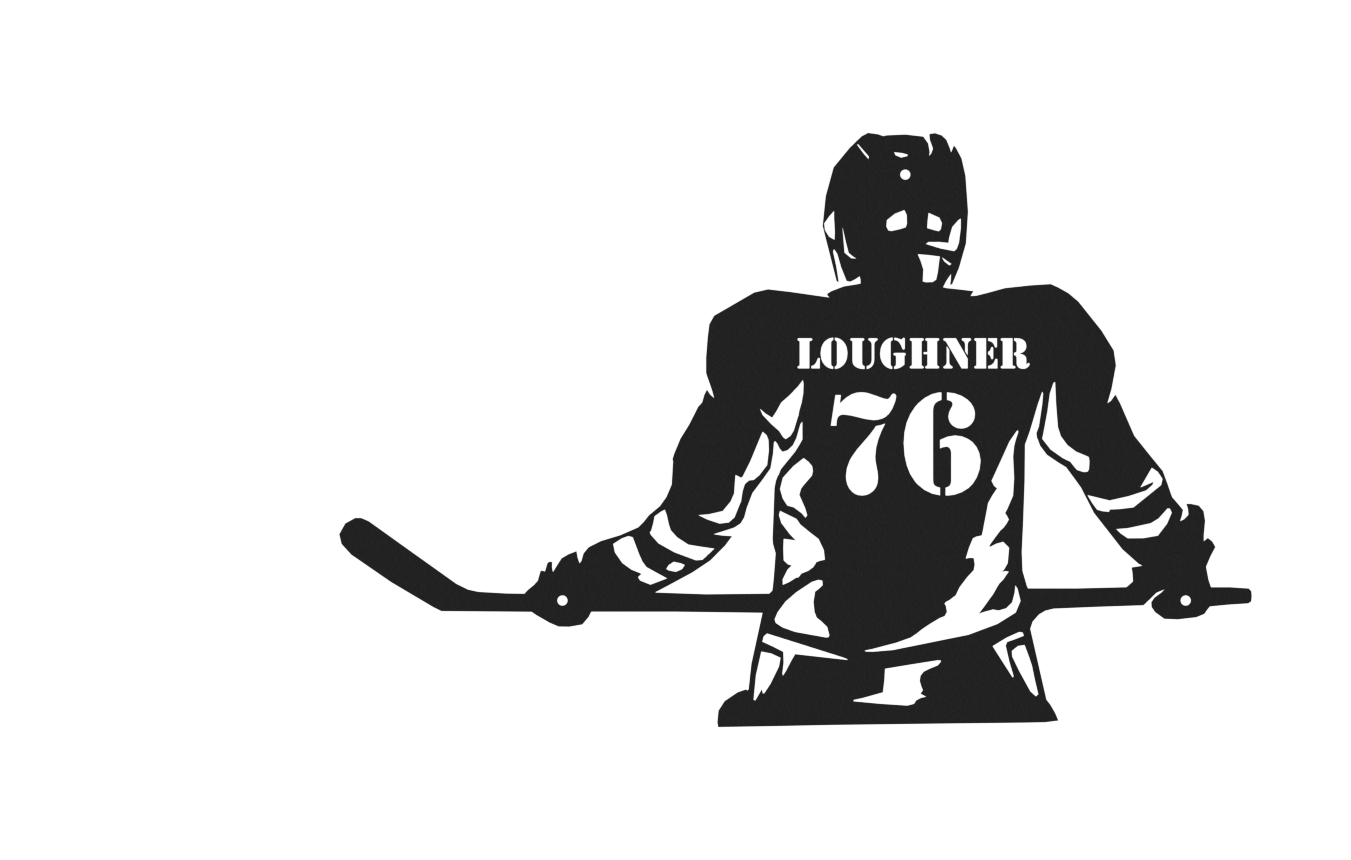 Ice Hockey Player Monogram