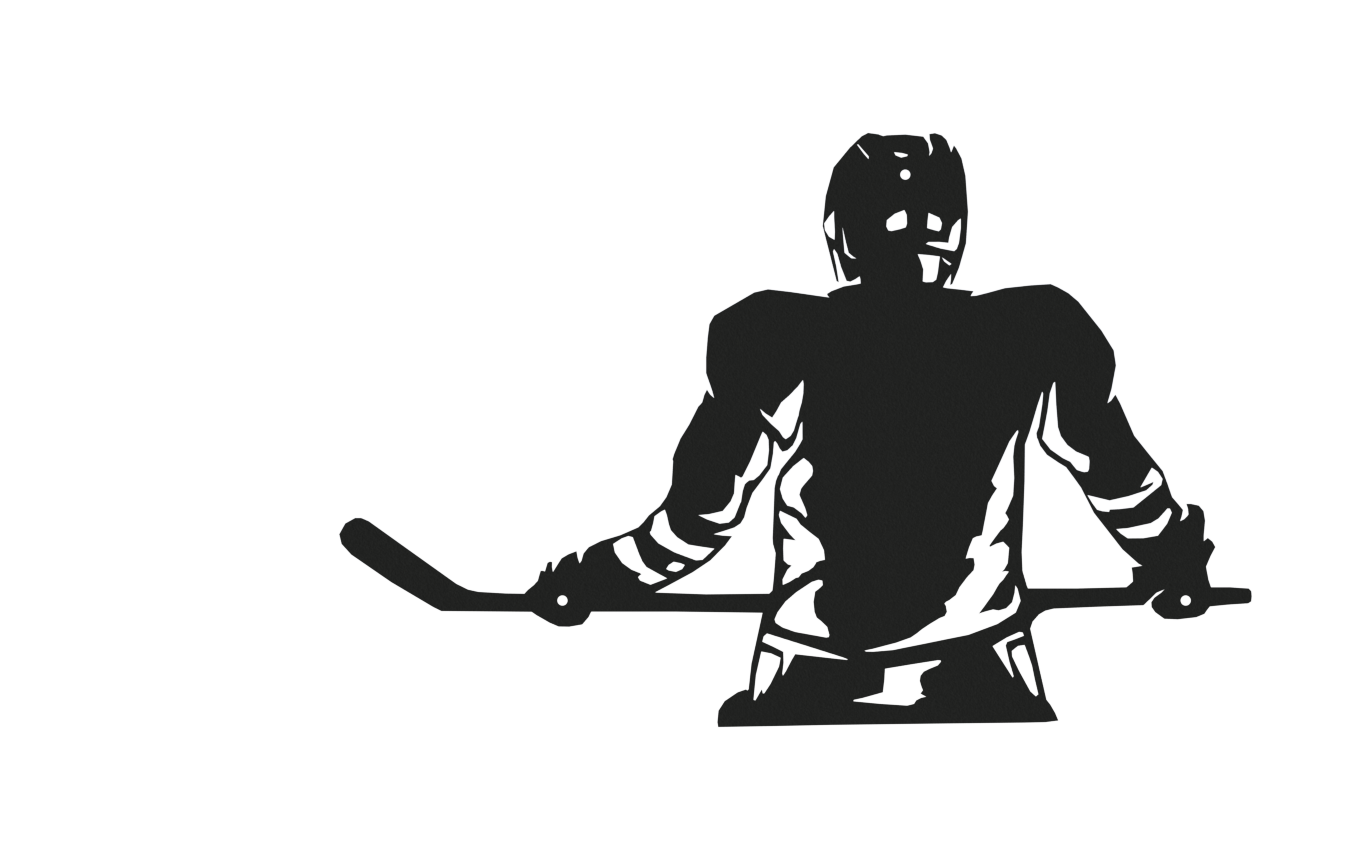 Ice Hockey Player Monogram