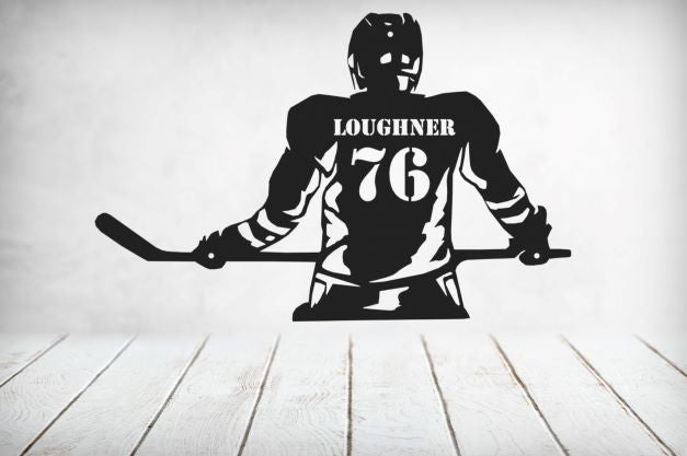 Ice Hockey Player Monogram