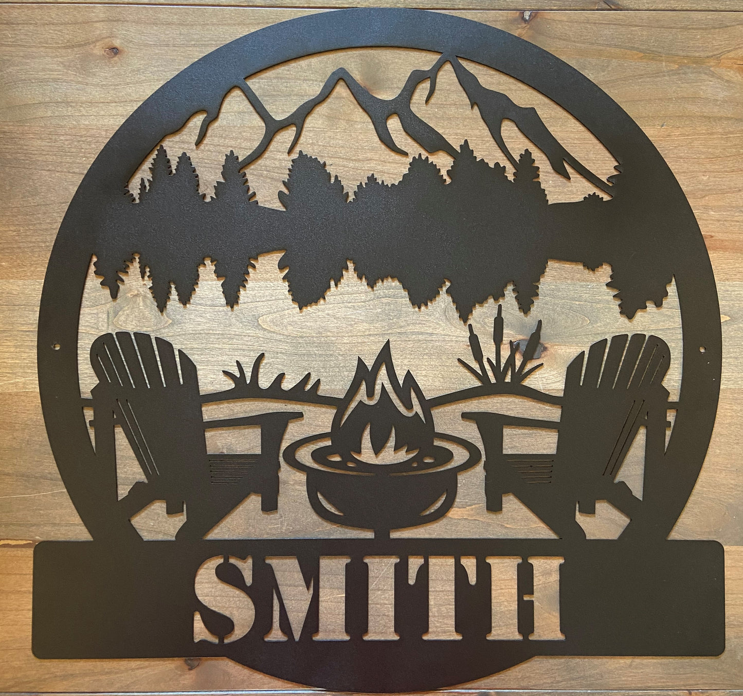 Lake Campfire Monogram