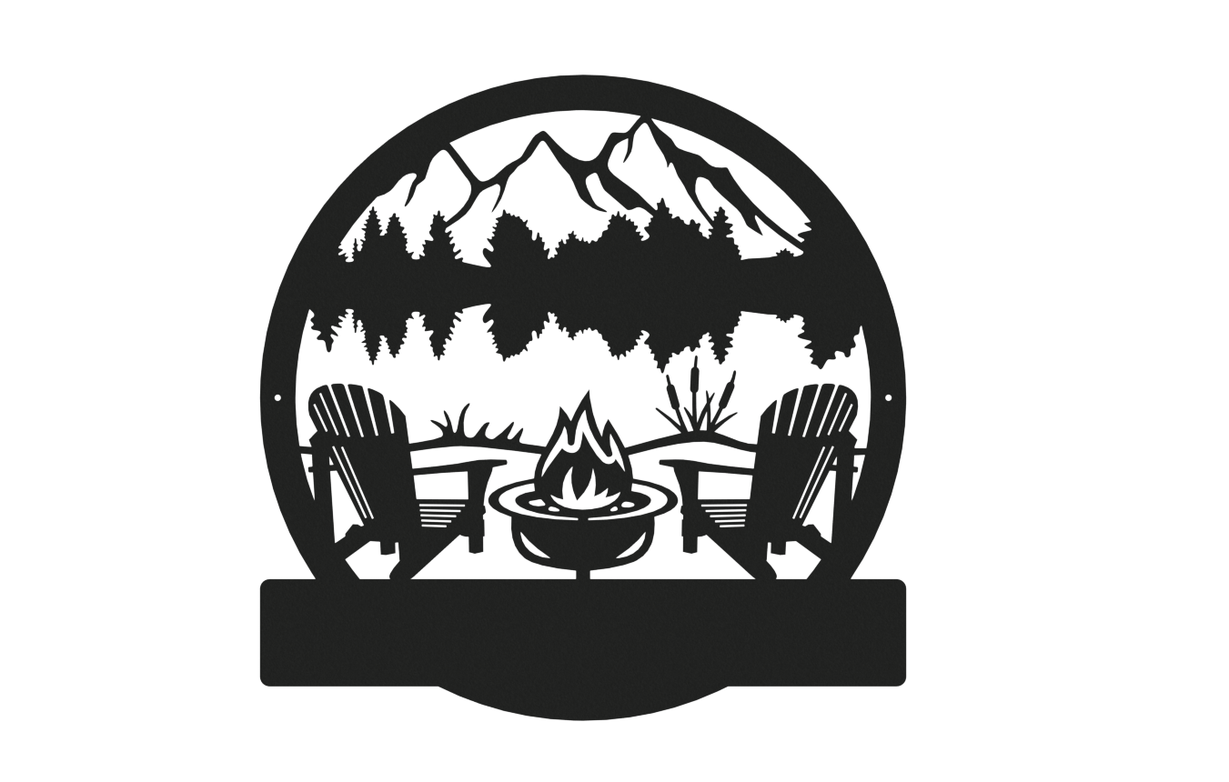 Lake Campfire Monogram