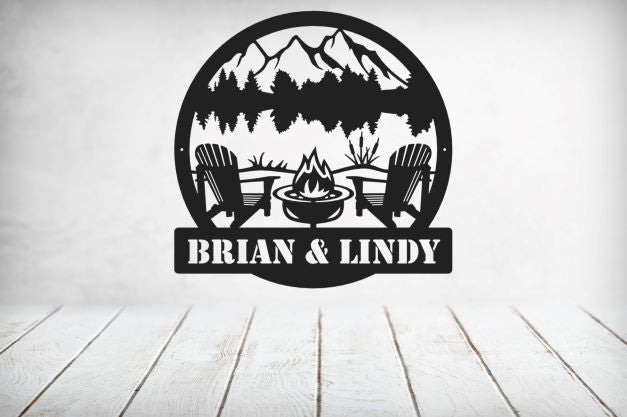 Lake Campfire Monogram