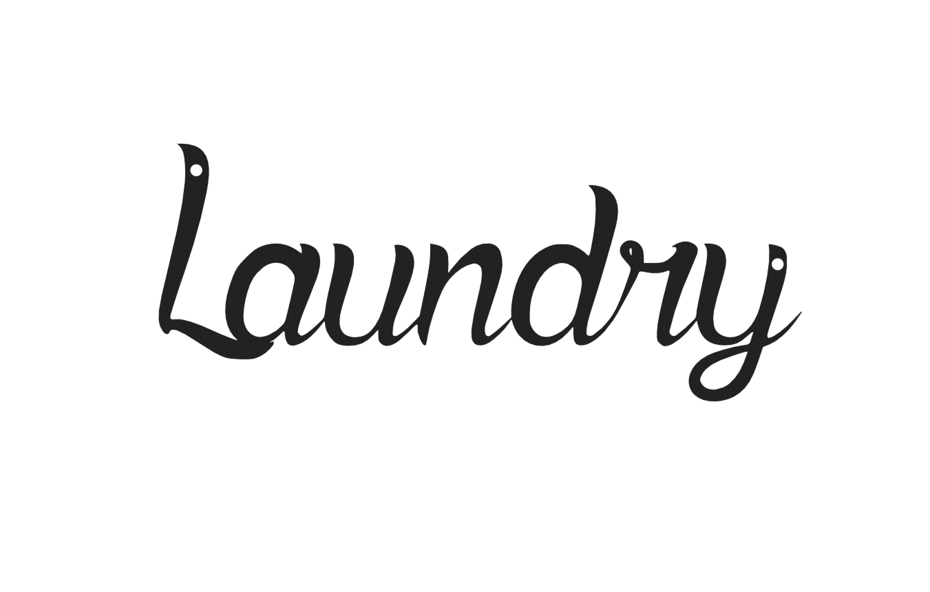 Laundry Cursive Sign