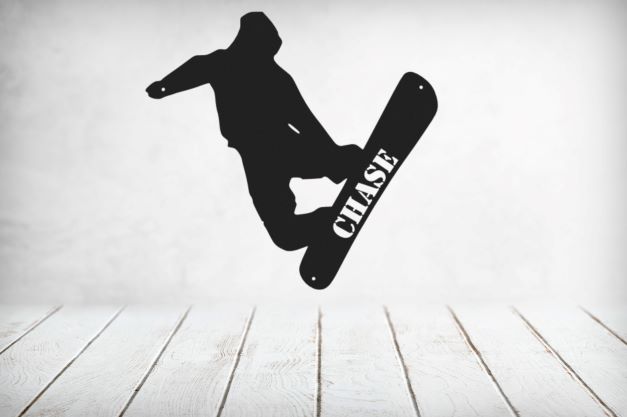 Male Snowboarder Monogram