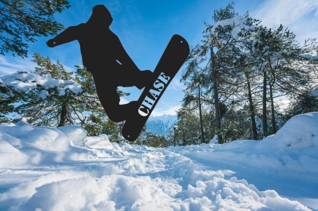 Male Snowboarder Monogram