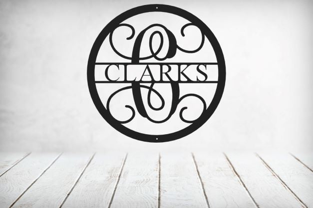 Vine Name Monogram 30" Diameter & 36" Diameter