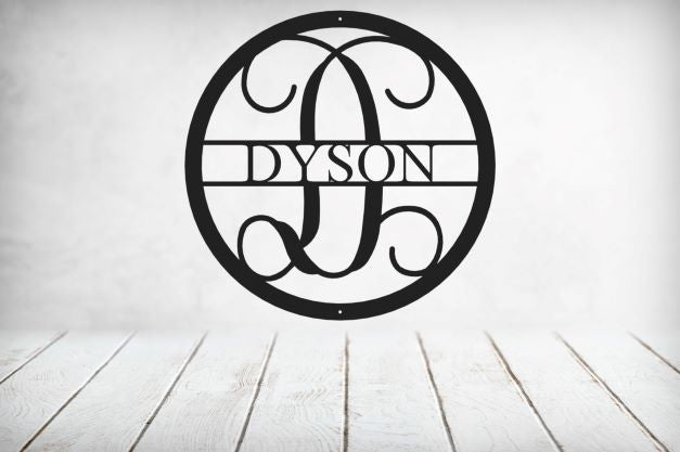 Vine Name Monogram 30" Diameter & 36" Diameter