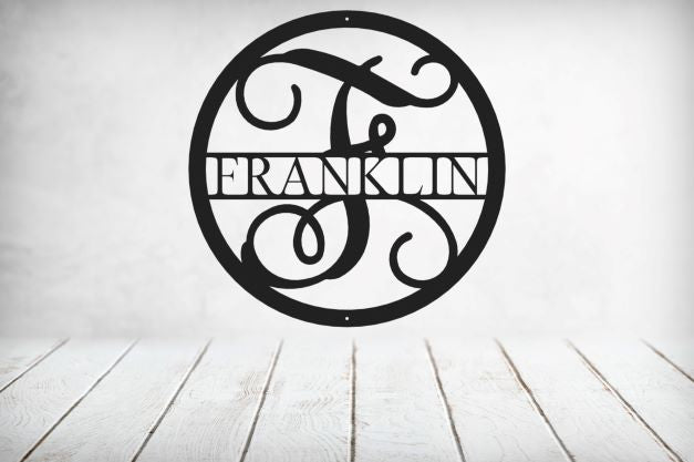 Vine Name Monogram 30" Diameter & 36" Diameter
