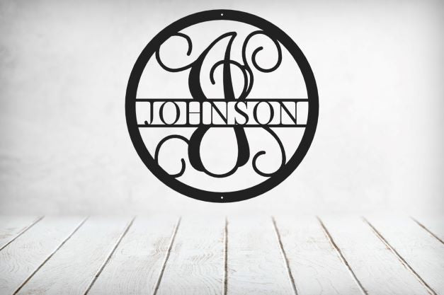 Vine Name Monogram 30" Diameter & 36" Diameter