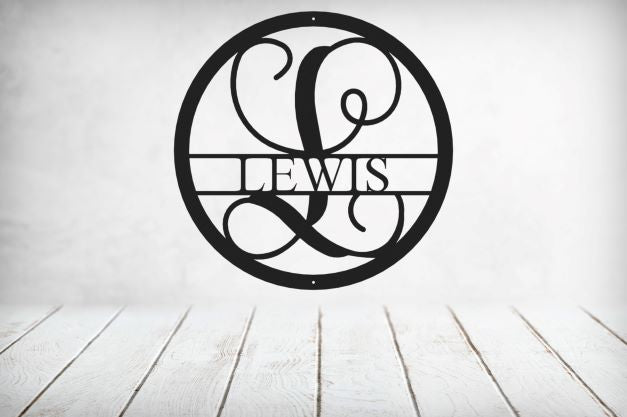 Vine Name Monogram 30" Diameter & 36" Diameter