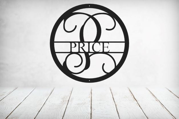 Vine Name Monogram 30" Diameter & 36" Diameter