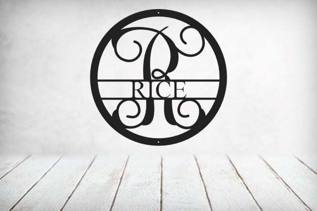 Vine Name Monogram 30" Diameter & 36" Diameter