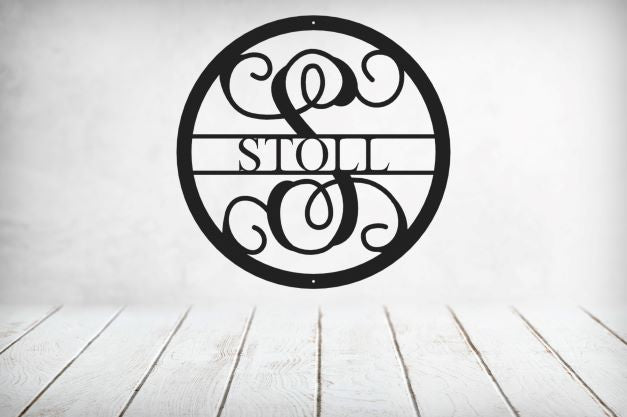 Vine Name Monogram 30" Diameter & 36" Diameter