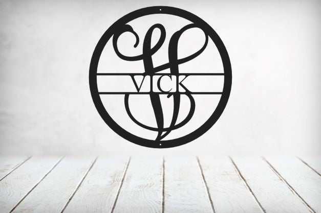 Vine Name Monogram 30" Diameter & 36" Diameter