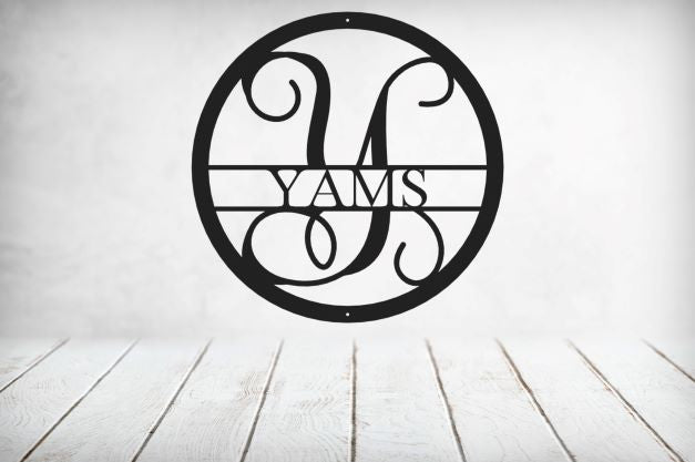 Vine Name Monogram 30" Diameter & 36" Diameter
