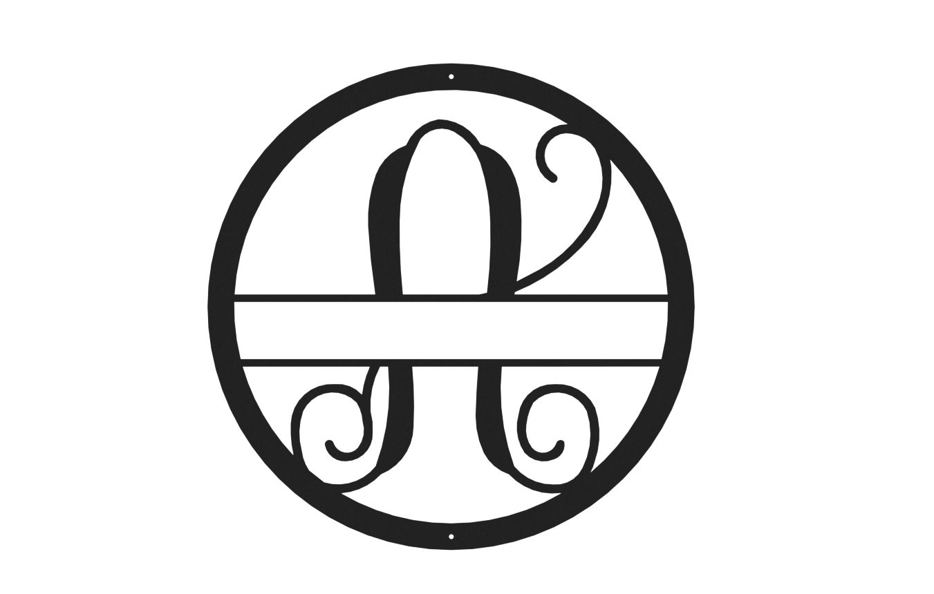 Vine Name Monogram 30" Diameter & 36" Diameter