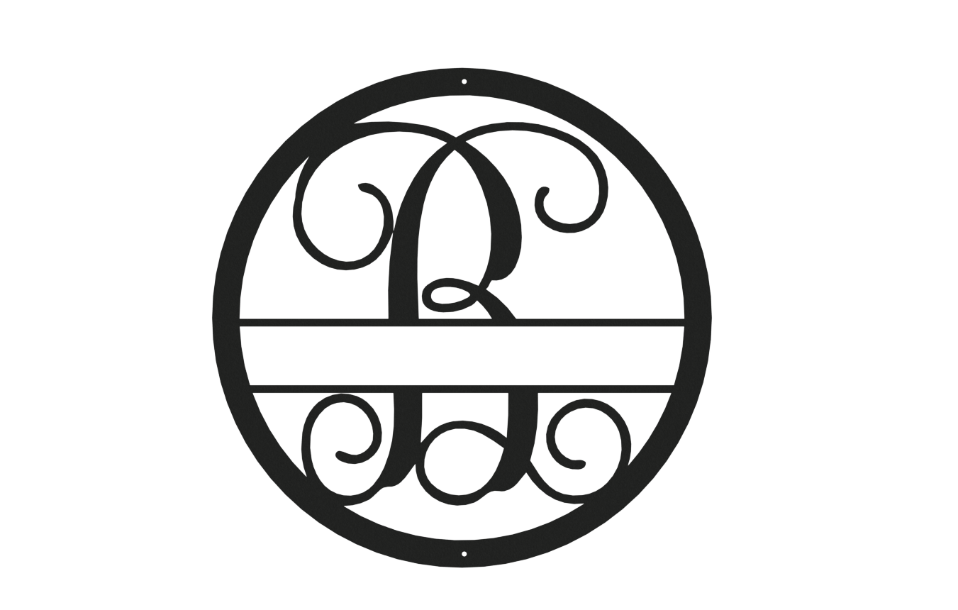 Vine Name Monogram 30" Diameter & 36" Diameter