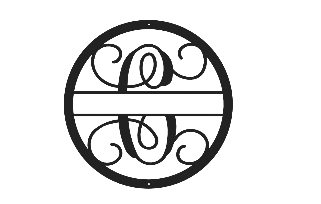 Vine Name Monogram 30" Diameter & 36" Diameter