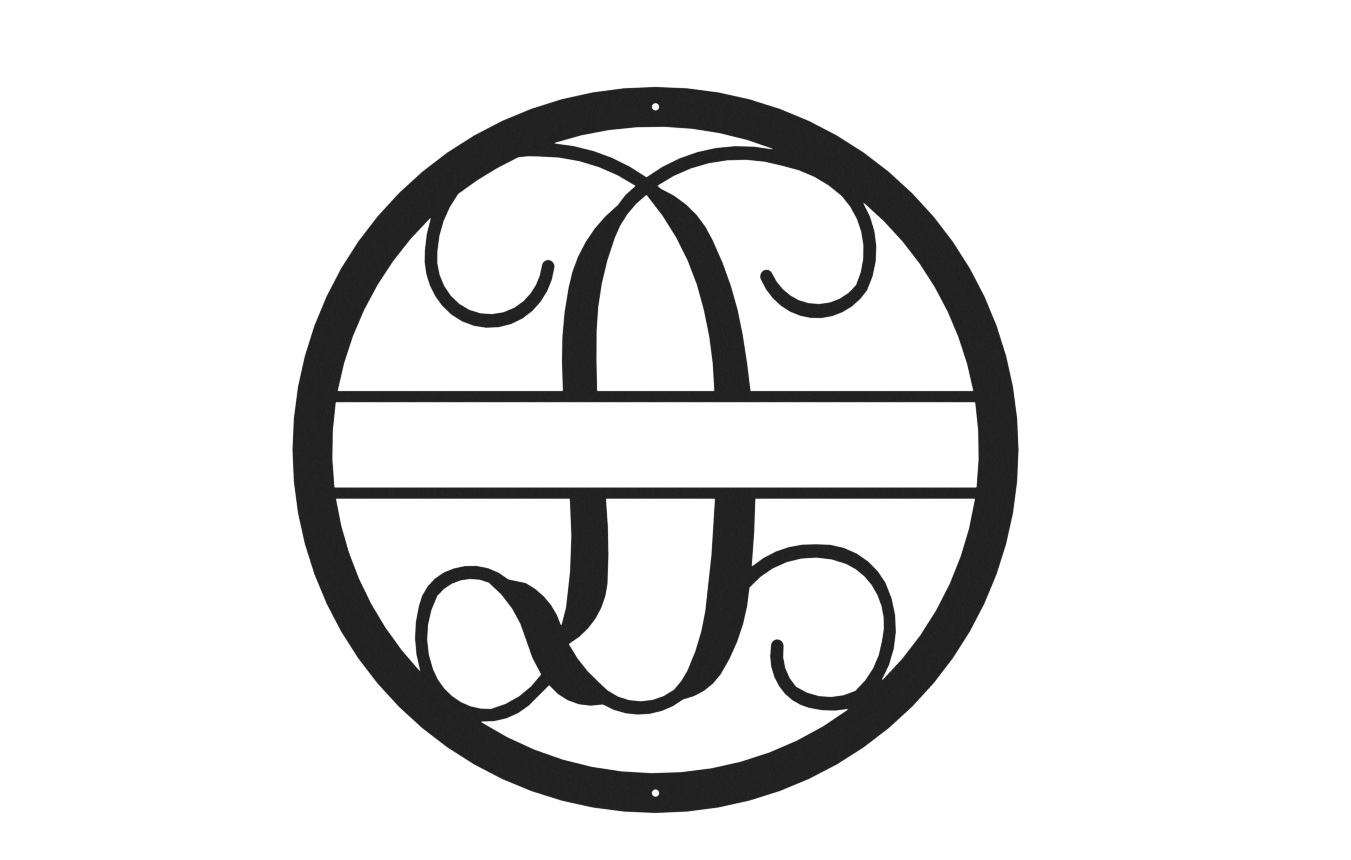 Vine Name Monogram 30" Diameter & 36" Diameter