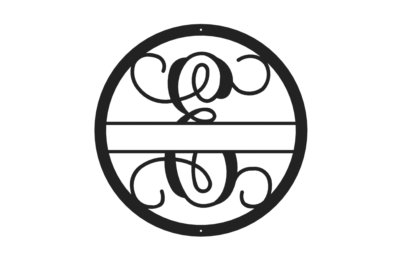 Vine Name Monogram 30" Diameter & 36" Diameter