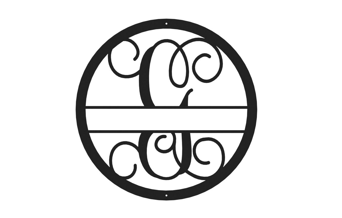 Vine Name Monogram 30" Diameter & 36" Diameter