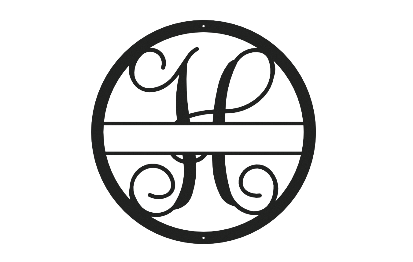 Vine Name Monogram 30" Diameter & 36" Diameter
