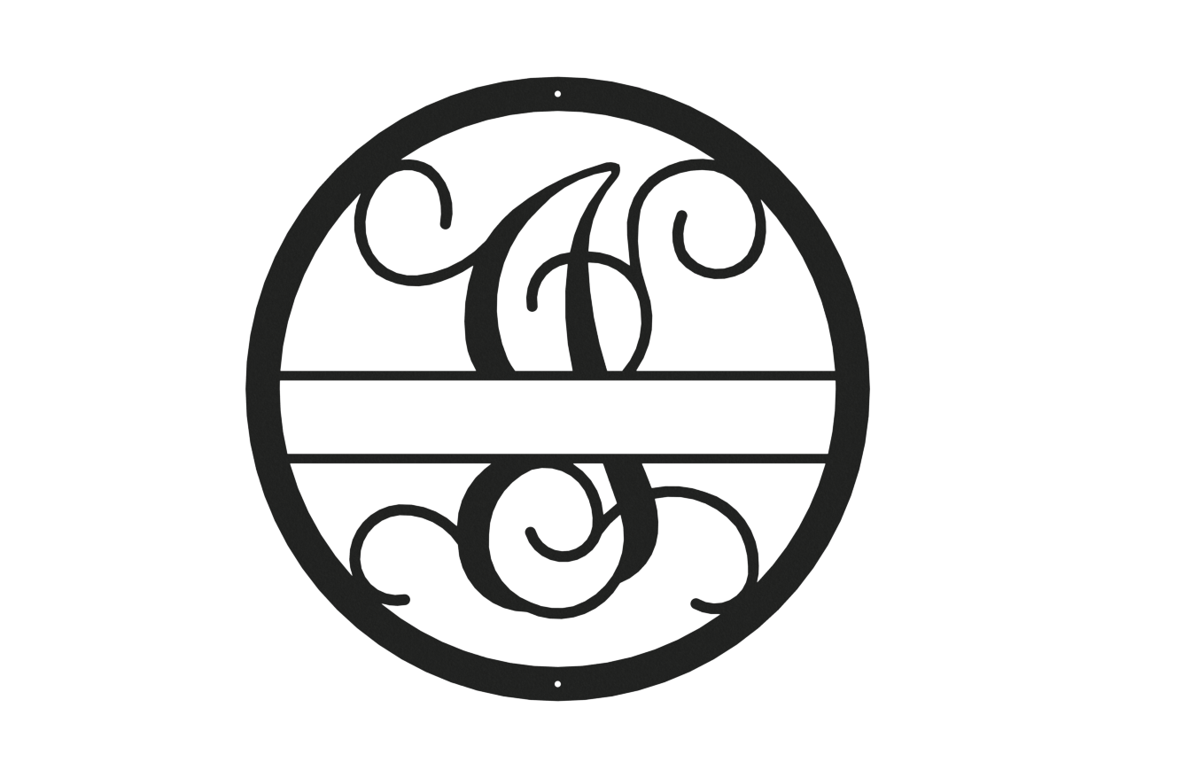Vine Name Monogram 30" Diameter & 36" Diameter