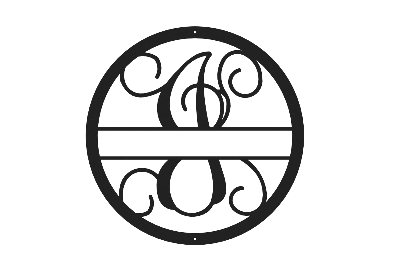 Vine Name Monogram 30" Diameter & 36" Diameter