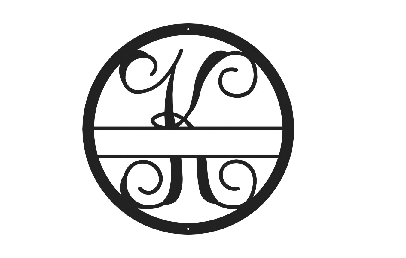 Vine Name Monogram 30" Diameter & 36" Diameter