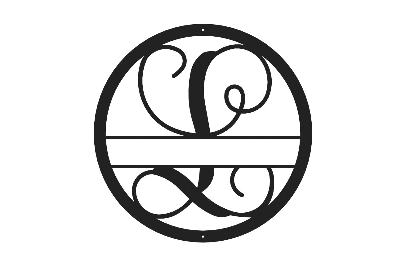 Vine Name Monogram 30" Diameter & 36" Diameter