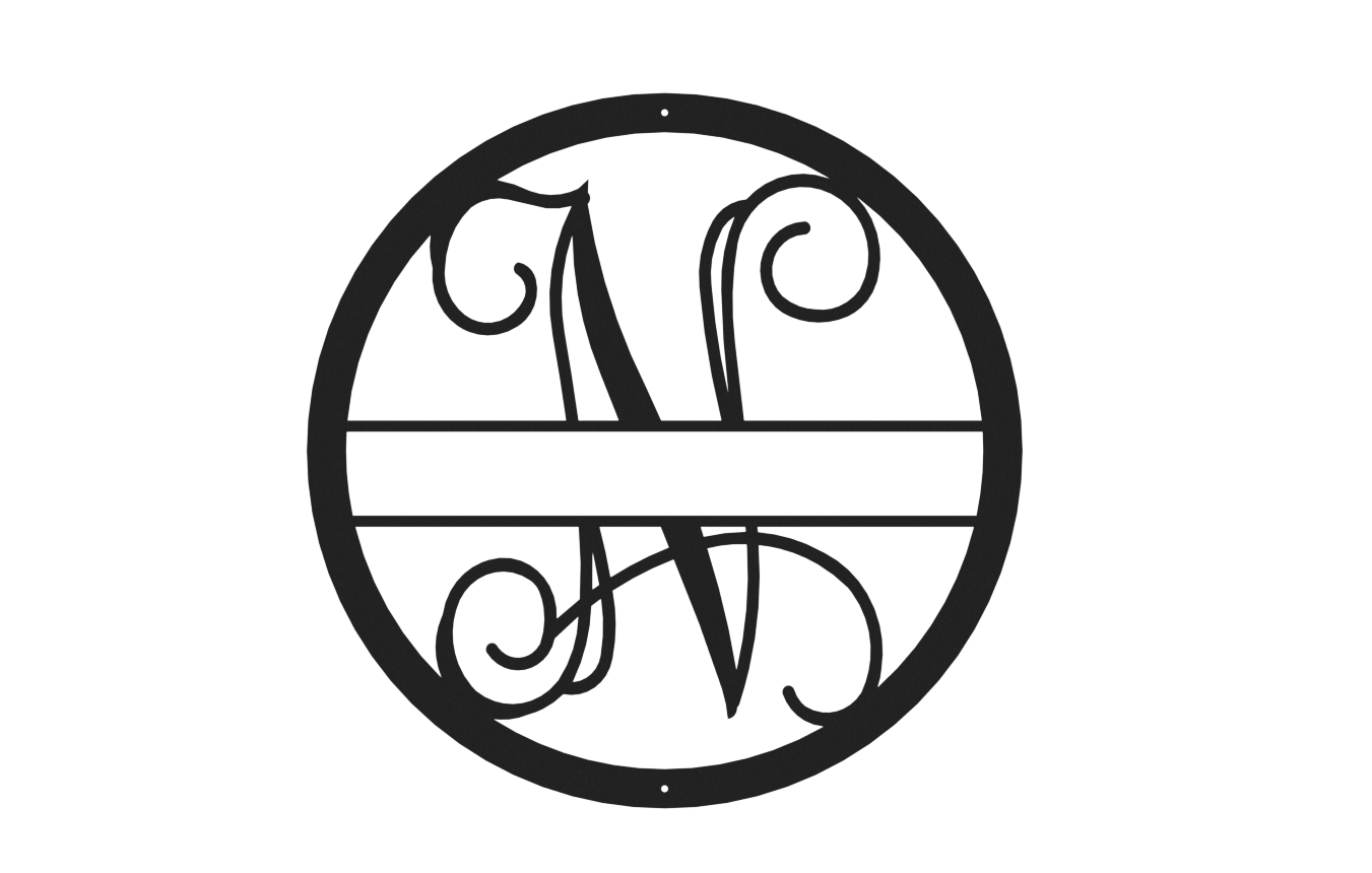 Vine Name Monogram 30" Diameter & 36" Diameter