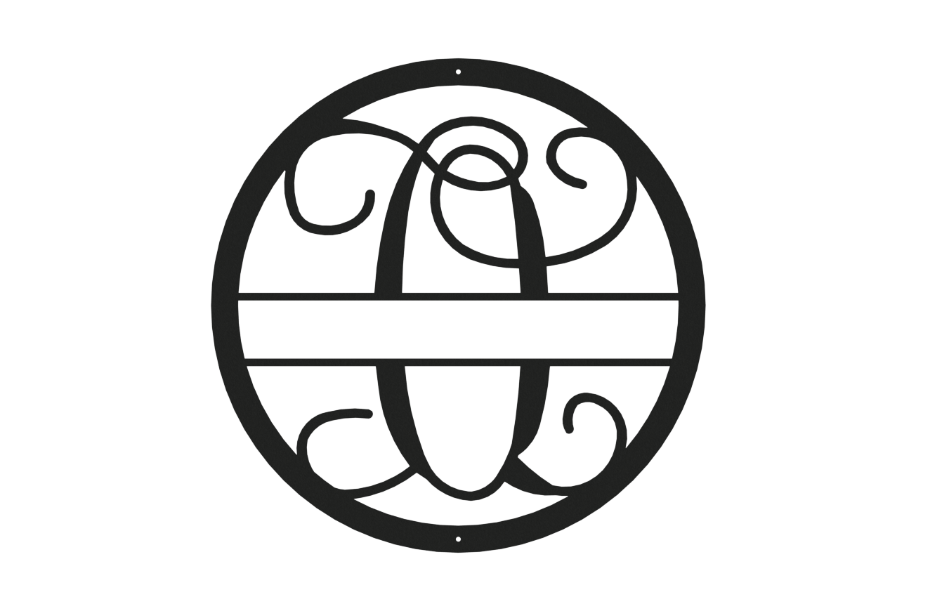 Vine Name Monogram 30" Diameter & 36" Diameter