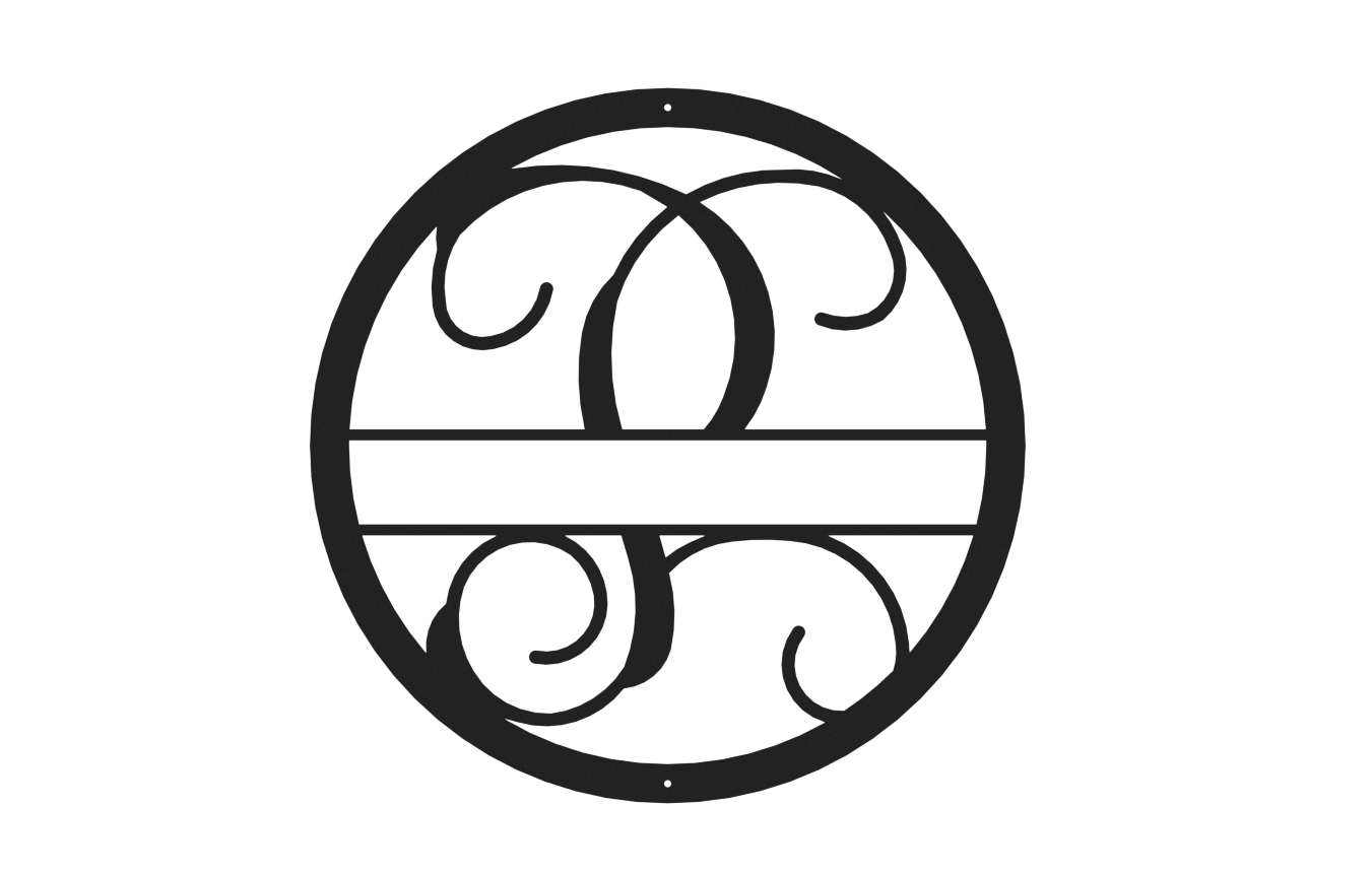 Vine Name Monogram 30" Diameter & 36" Diameter