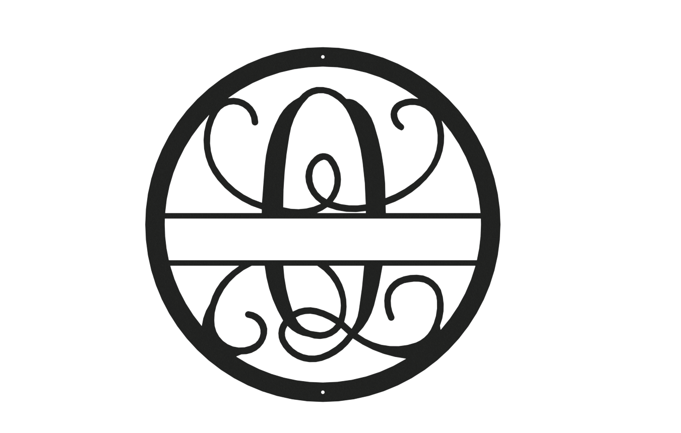 Vine Name Monogram 30" Diameter & 36" Diameter
