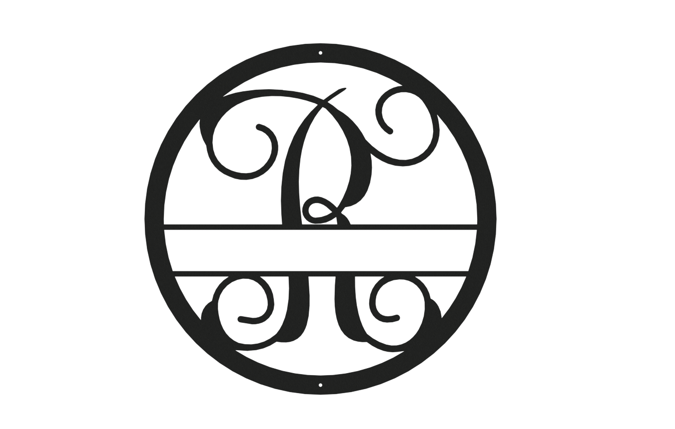 Vine Name Monogram 30" Diameter & 36" Diameter