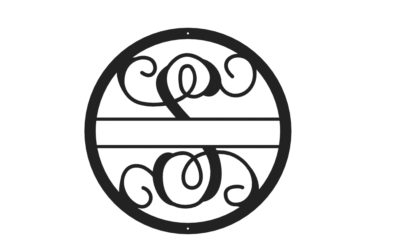 Vine Name Monogram 30" Diameter & 36" Diameter
