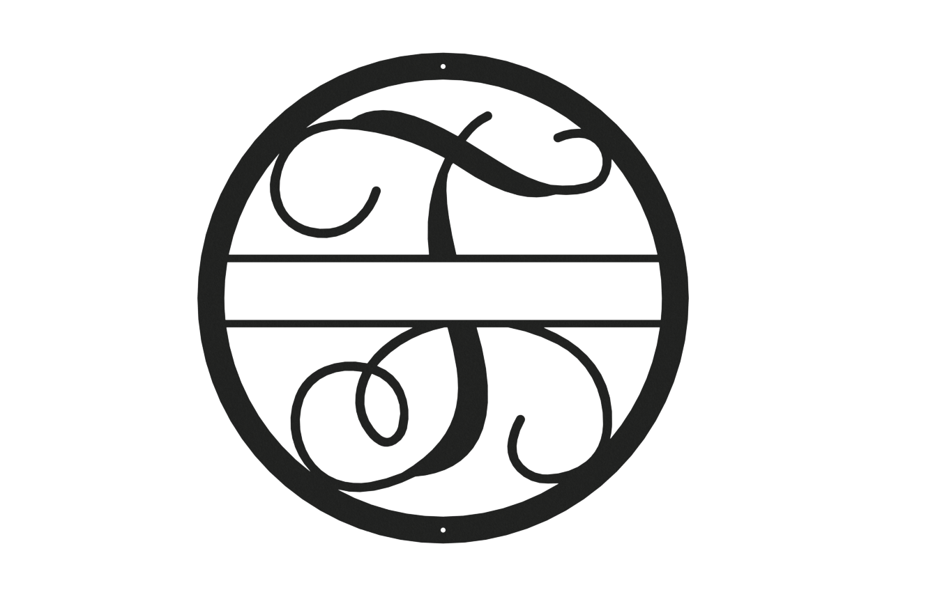 Vine Name Monogram 30" Diameter & 36" Diameter