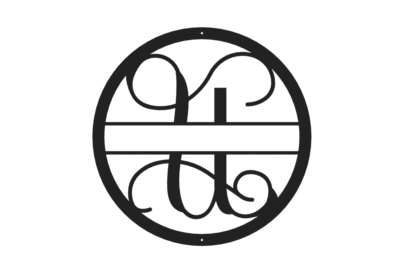 Vine Name Monogram 30" Diameter & 36" Diameter