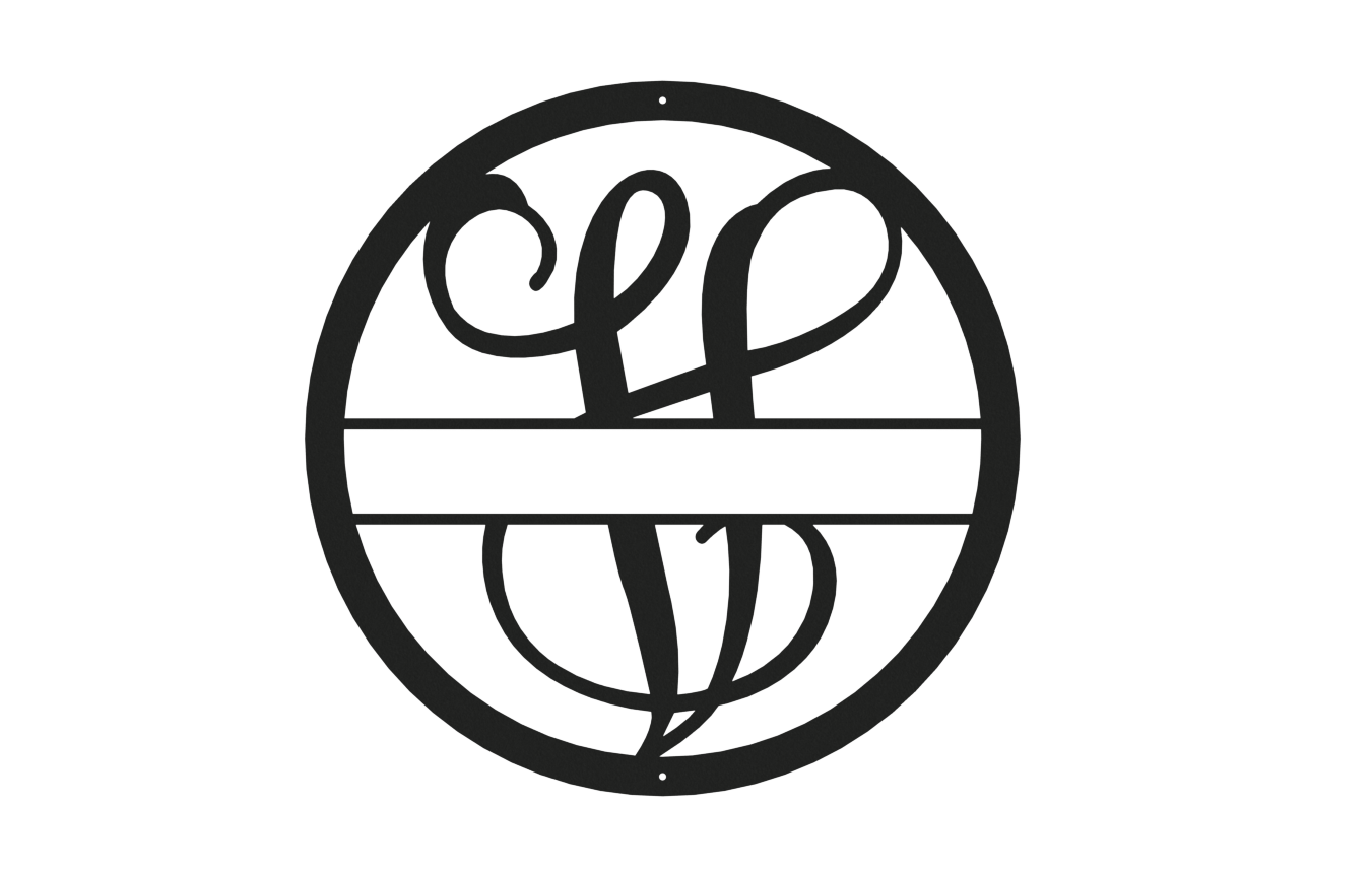 Vine Name Monogram 30" Diameter & 36" Diameter