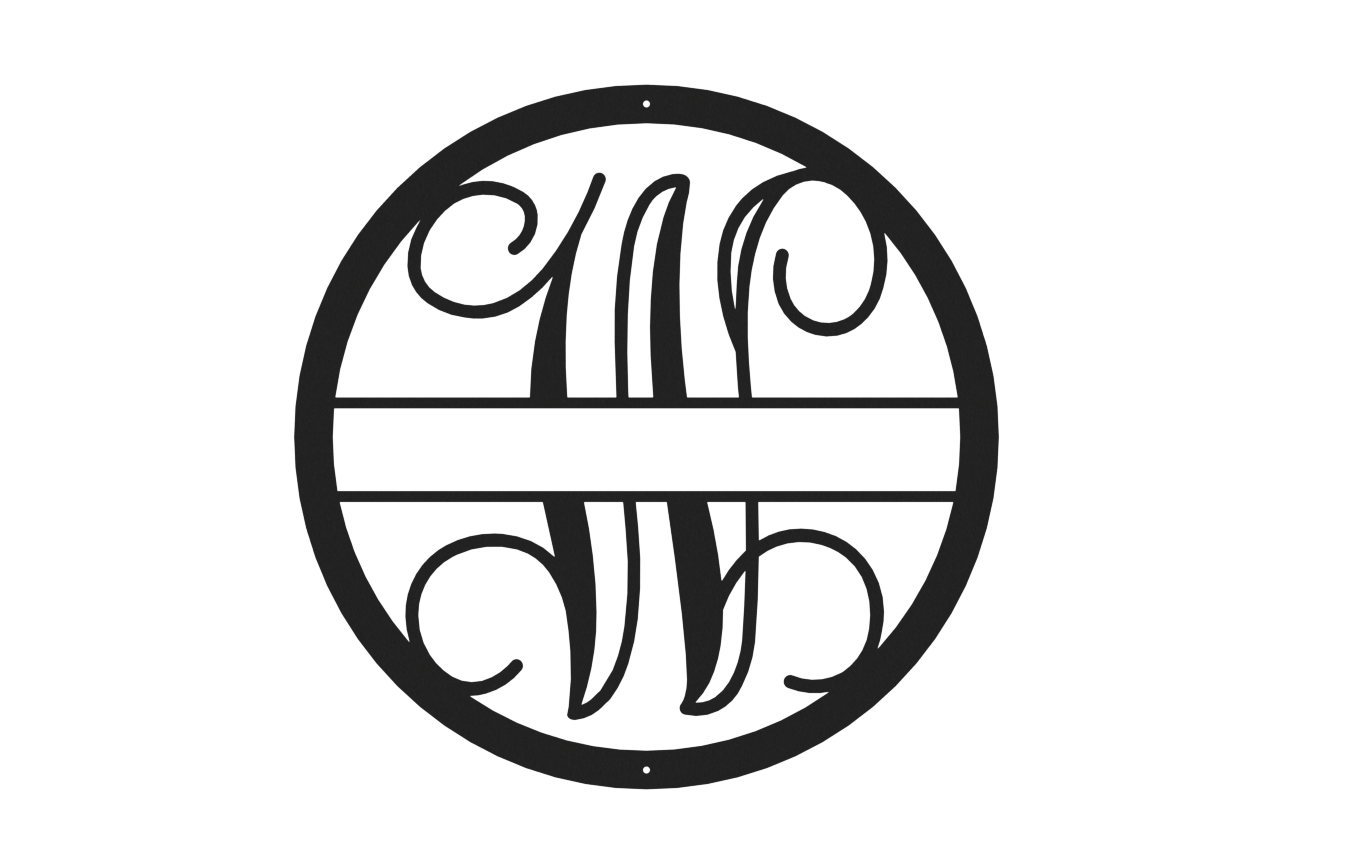 Vine Name Monogram 30" Diameter & 36" Diameter