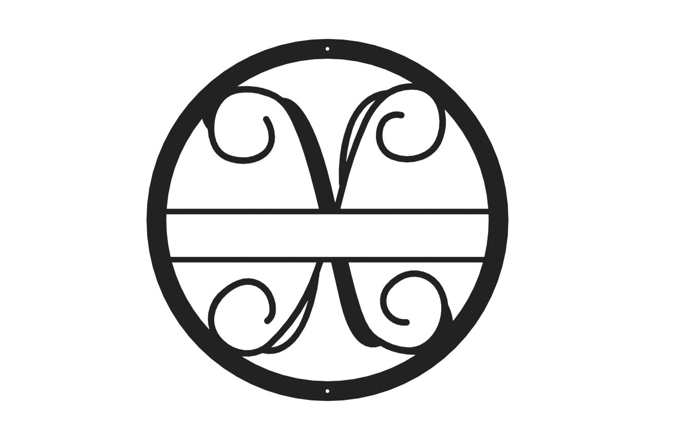 Vine Name Monogram 30" Diameter & 36" Diameter